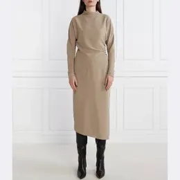 Calvin Klein: Бежевое платье 