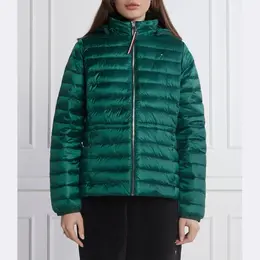Tommy Hilfiger: Зелёный пуховик 