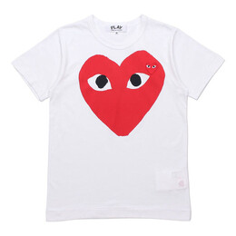 Comme Des Garçons Play: Белая футболка  Heart