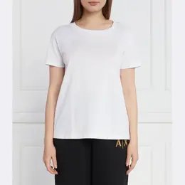 Armani Exchange: Белая футболка 