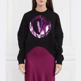 Versace: Чёрная толстовка 