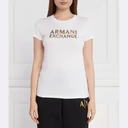 Armani Exchange: Белая футболка 
