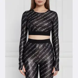Versace: Короткая блуза 