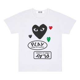 Comme Des Garçons Play: Белая футболка  Heart
