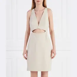 Calvin Klein: Бежевое платье 