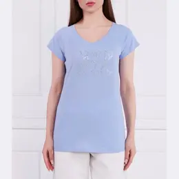 Armani Exchange: Синяя футболка 