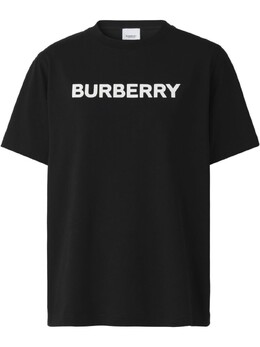 Burberry: Чёрная футболка 