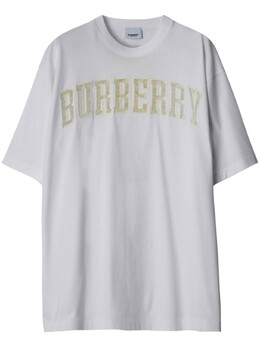 Burberry: Белая футболка 