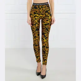 Versace: Чёрные легинсы 