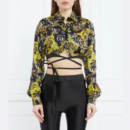 Versace: Короткая блуза 