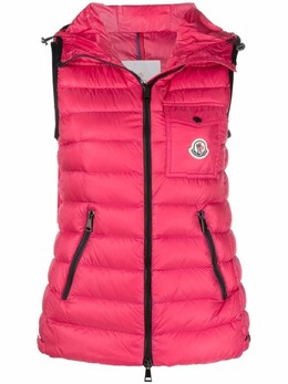 Moncler: Розовый жилет  Glyco