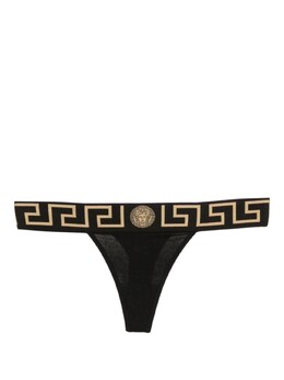 Versace: Чёрные трусы  Greca