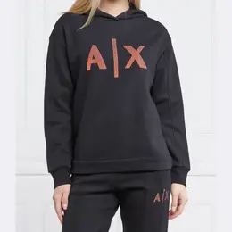 Armani Exchange: Чёрная толстовка 