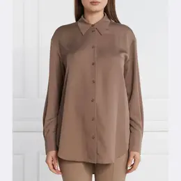 Calvin Klein: Коричневая рубашка 