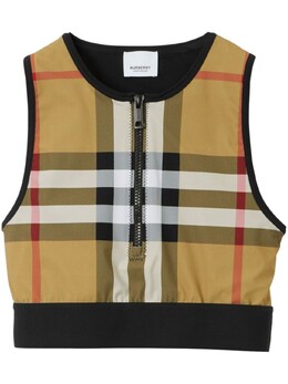 Burberry: Короткий топ  Vintage Check