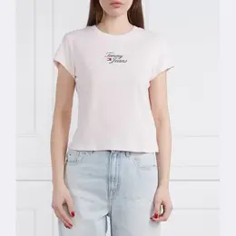 Tommy Hilfiger: Розовая футболка  Essential