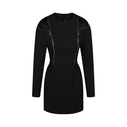Versace: Платье с длинным рукавом 