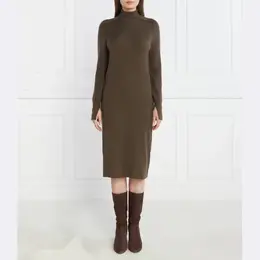 Calvin Klein: Коричневое платье 
