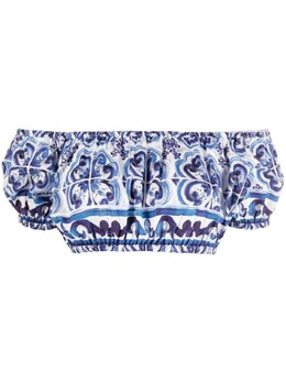 Dolce & Gabbana: Короткий топ  Majolica