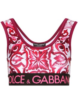 Dolce & Gabbana: Короткий топ  Majolica