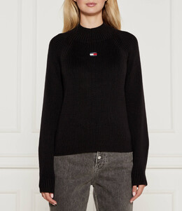 Tommy Jeans: Чёрный свитер 