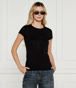 Armani Exchange: Чёрная футболка 
