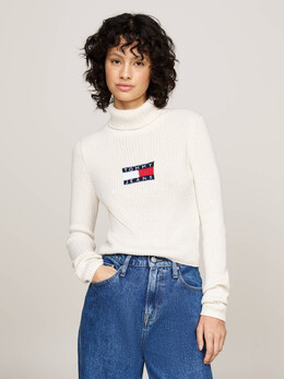 Tommy Jeans: Белый свитер 