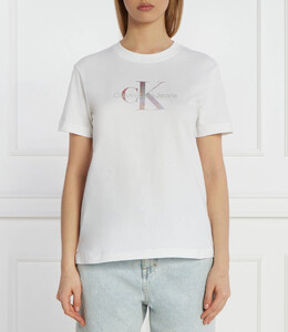 Calvin Klein Jeans: Белая футболка 