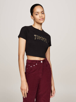 Tommy Jeans: Чёрная футболка 
