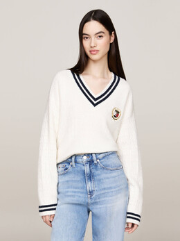 Tommy Jeans: Белый свитер 