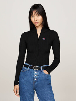 Tommy Jeans: Чёрный свитер 