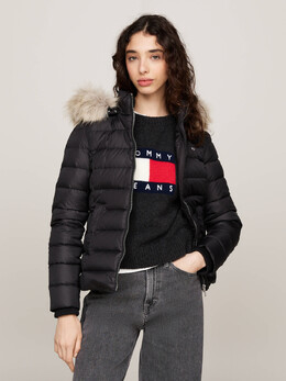 Tommy Jeans: Чёрная куртка 