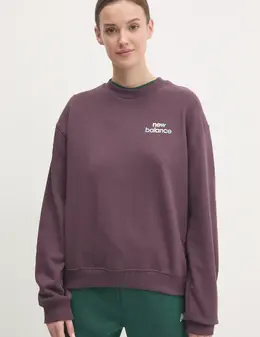 New Balance: Фиолетовая толстовка 