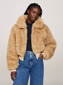 Tommy Jeans: Бежевая куртка 
