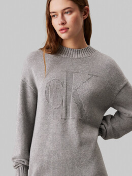 Calvin Klein Jeans: Серое платье 