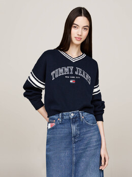 Tommy Jeans: Тёмный свитер 