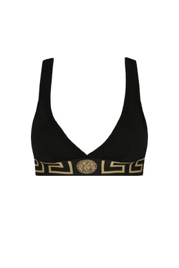Versace: Чёрный бюстгальтер 