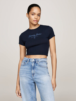 Tommy Jeans: Тёмная футболка 