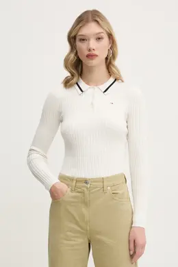 Tommy Jeans: Бежевый свитер 