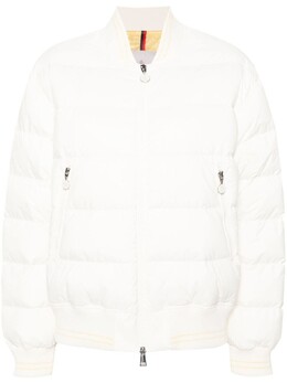 Moncler: Белый пуховик 