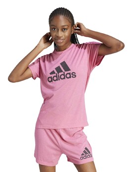 Adidas: Розовая футболка 