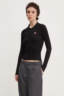 Tommy Jeans: Чёрный свитер 