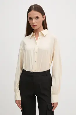 United Colors Of Benetton: Бежевая рубашка 