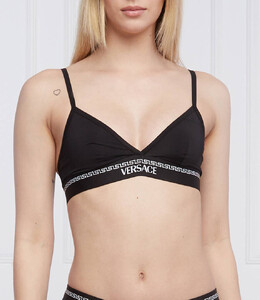 Versace: Чёрный бюстгальтер 
