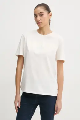 Tommy Jeans: Бежевая футболка 