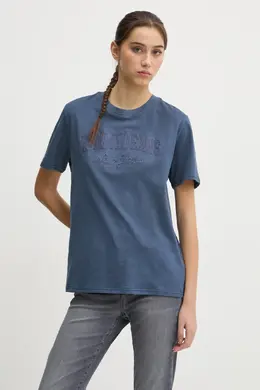 Tommy Jeans: Синяя футболка 