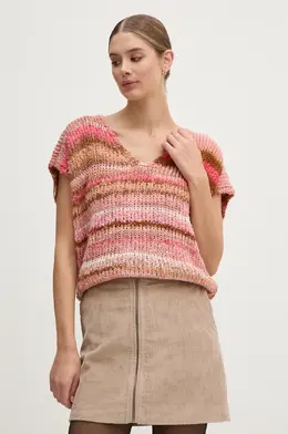United Colors Of Benetton: Розовый жилет 