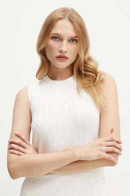 Armani Exchange: Бежевый жилет 