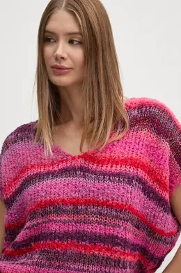 United Colors Of Benetton: Розовый жилет 