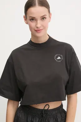 Adidas By Stella Mccartney: Чёрная футболка 